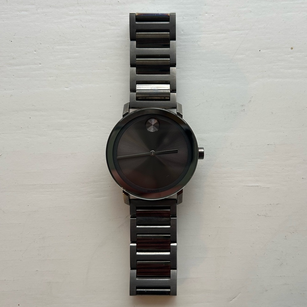 Movado Men’s Bold Evolution Grey Dial Grey Ion-Plated Gunmetal 3600796 Watch